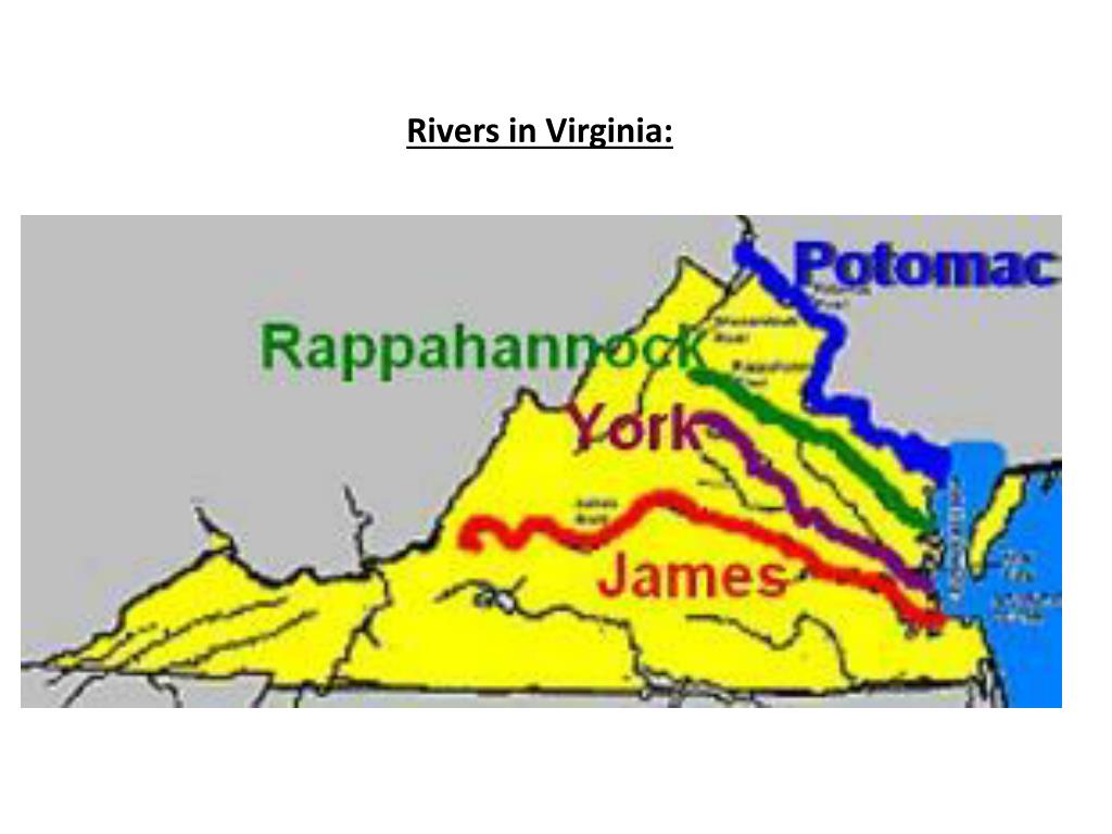 Map Of Rivers In Virginia World Map
