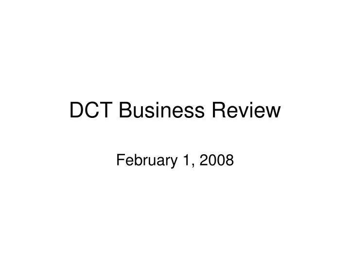 dct business review n.