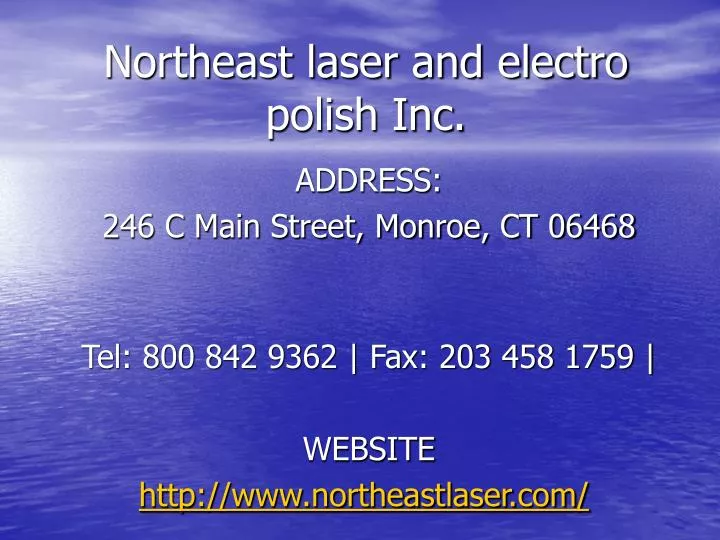 northeast laser and electro polish inc n.