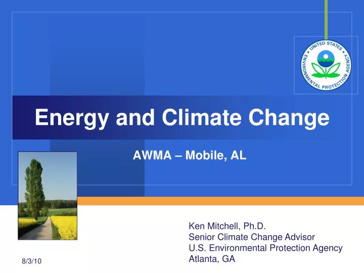 energy and climate change n.