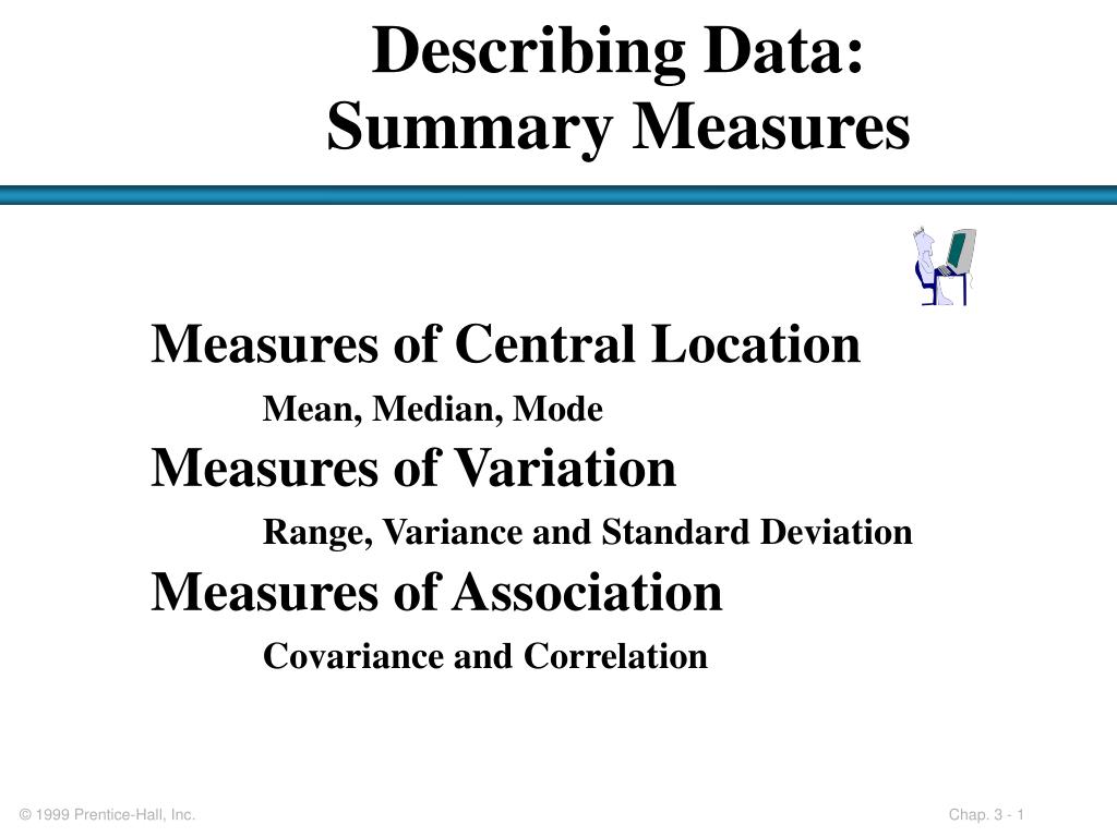 data presentation summary measures