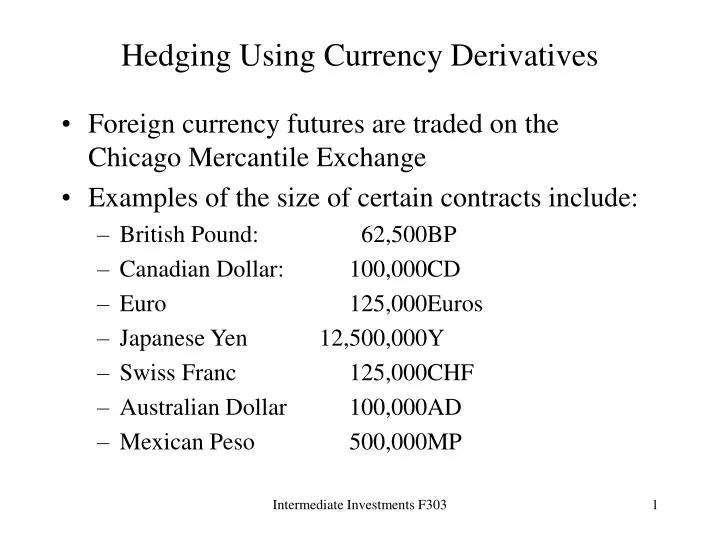 Ppt Hedging Using Currency Derivatives Powerpoint Presentation - 