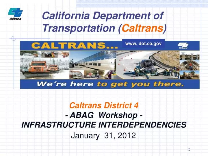 PPT - California Department of Transportation ( Caltrans ) PowerPoint Presentation - ID:6812388