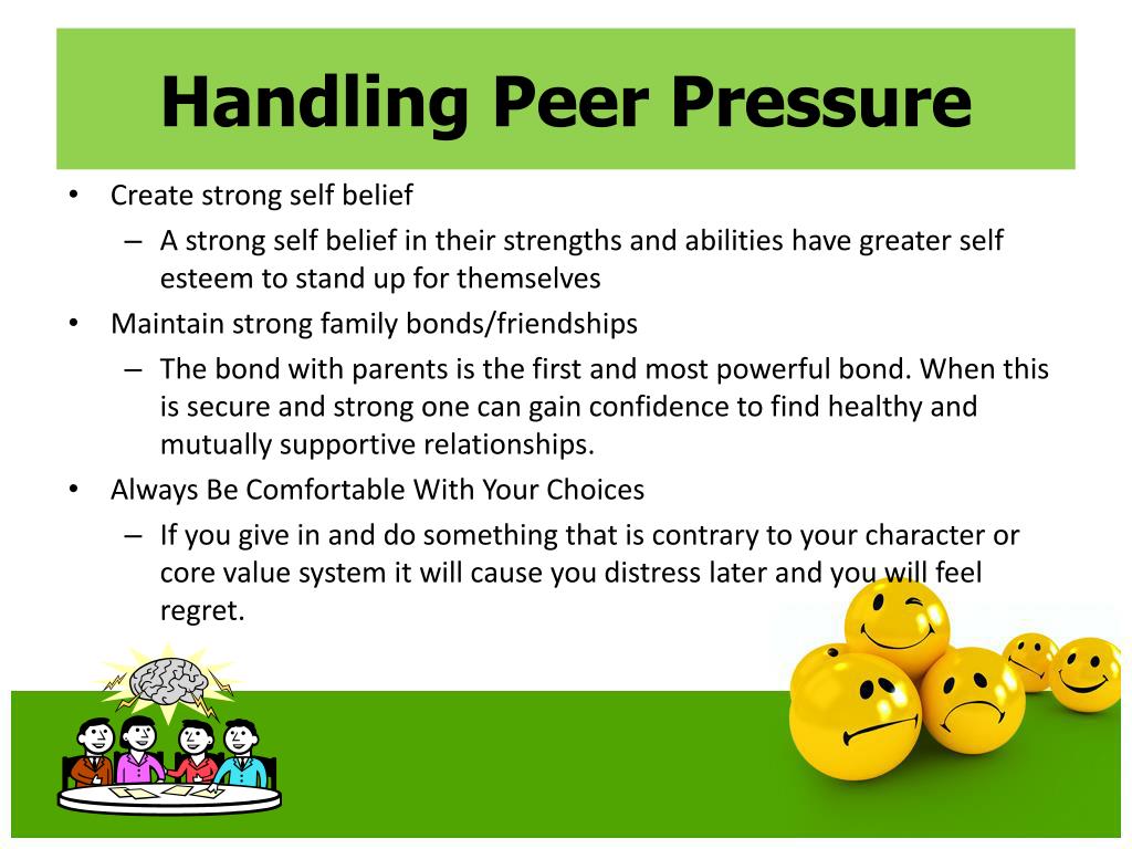essay on handling peer pressure