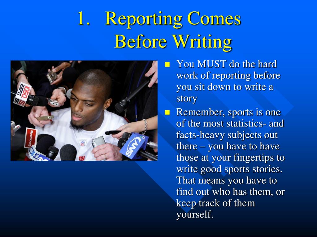 PPT - Ten Top Tips for Tiptop Sports Writing PowerPoint