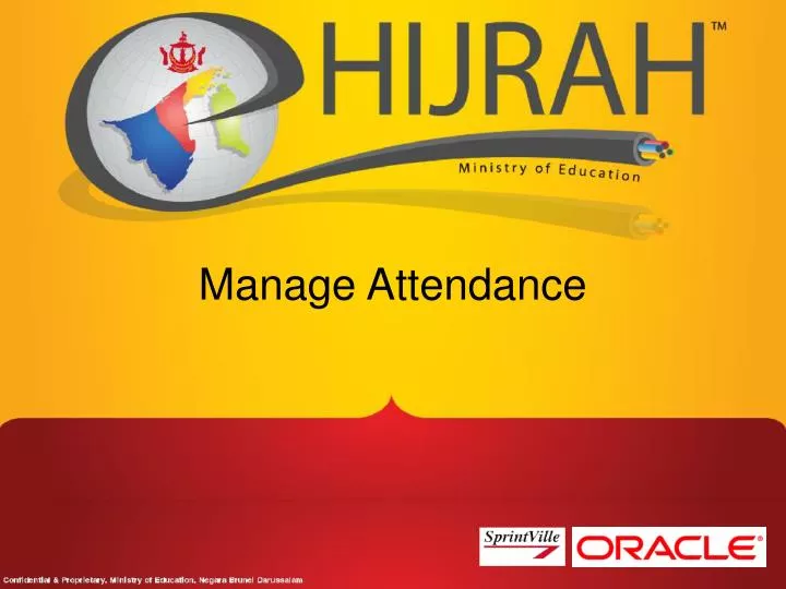 manage attendance n.