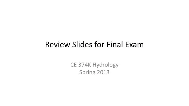 PPT - Review Slides for Final Exam PowerPoint Presentation, free ...
