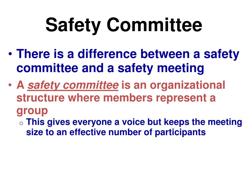 PPT Safety Committees PowerPoint Presentation, free download ID6814890