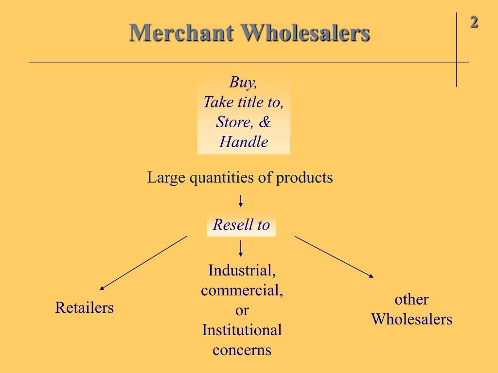 what are the main types of wholesalers