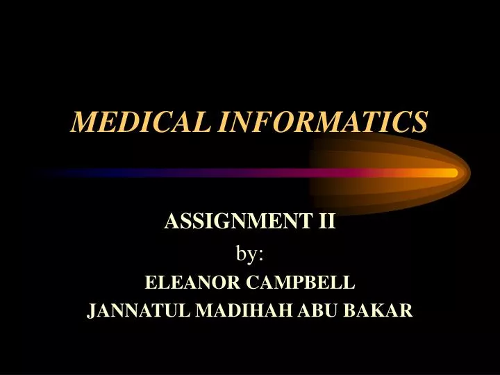 medical informatics n.