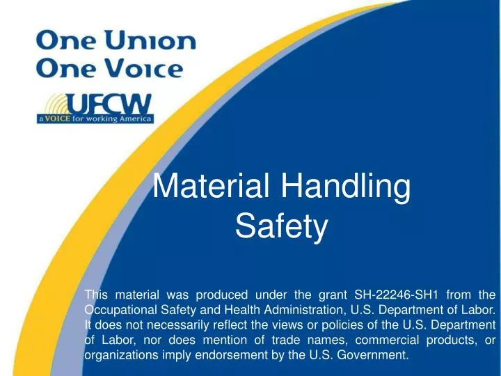 PPT Material Handling Safety PowerPoint Presentation, free download