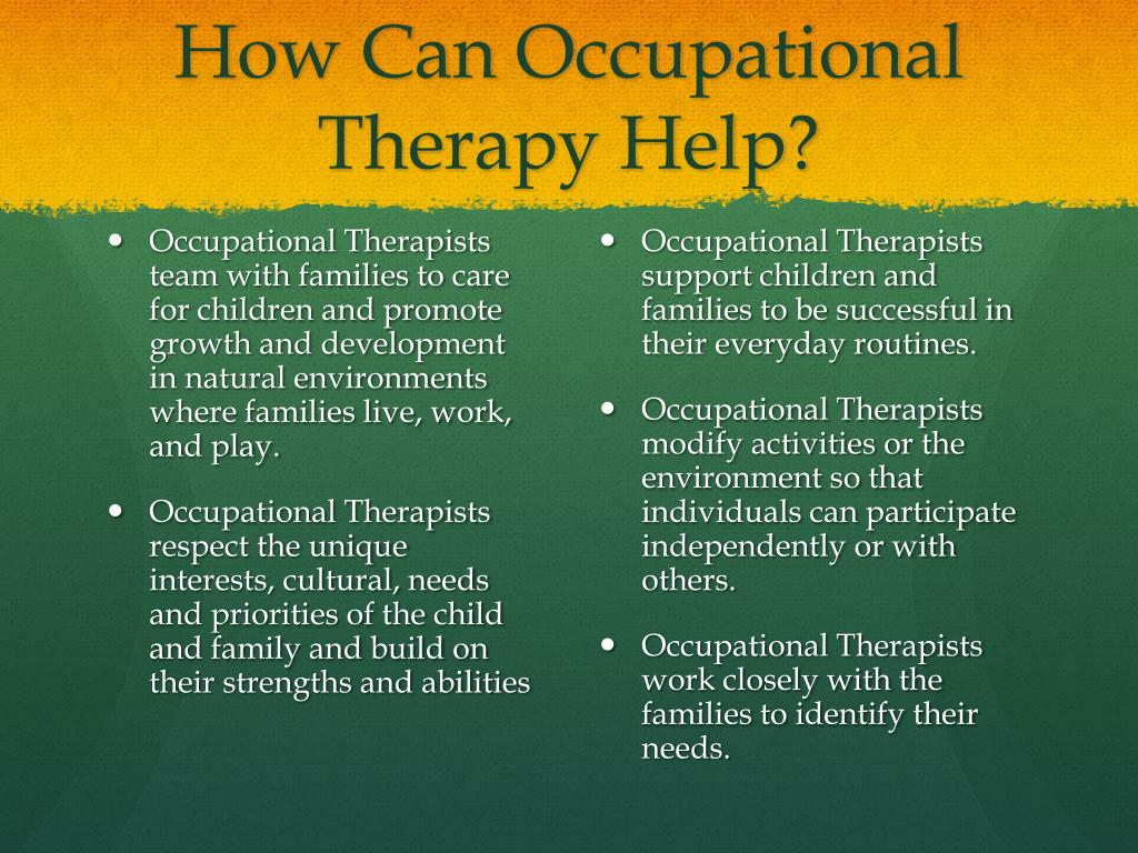 PPT - Occupational Therapy PowerPoint Presentation, Free Download - ID ...