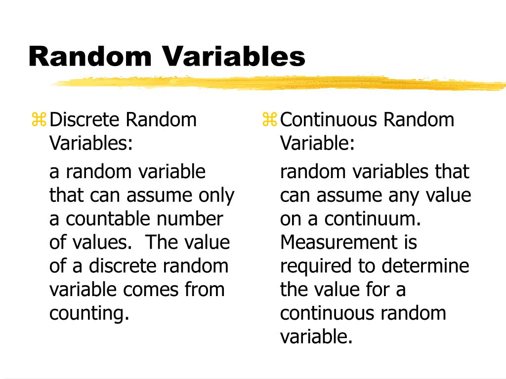 introduction to random variables assignment