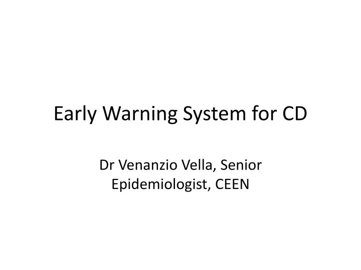early warning system for cd n.
