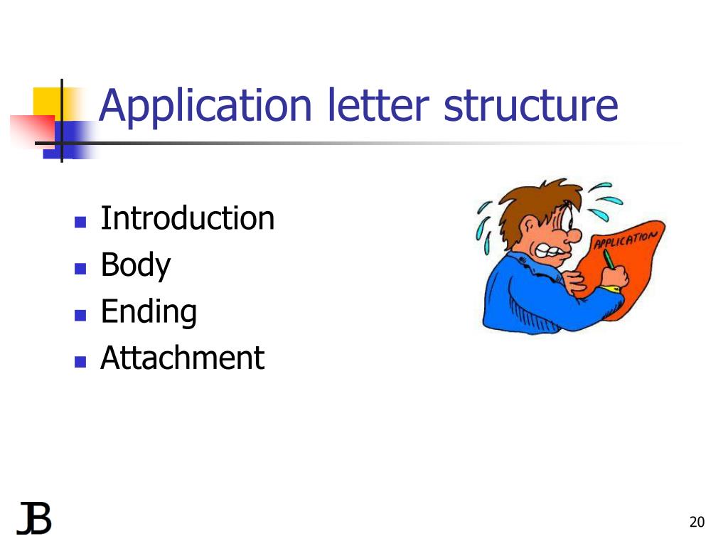 application letter parts ppt