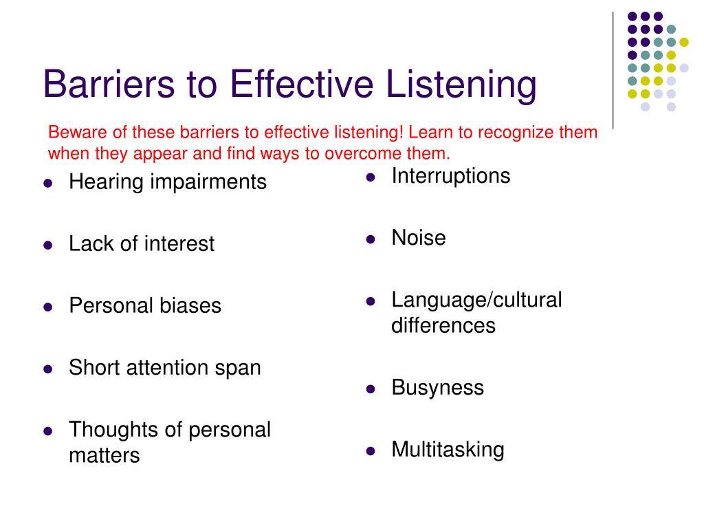 barriers to effective listening essay