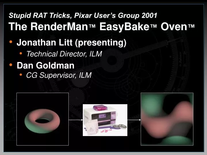 renderman user group siggraph 2013 renderman user group siggraph 2013