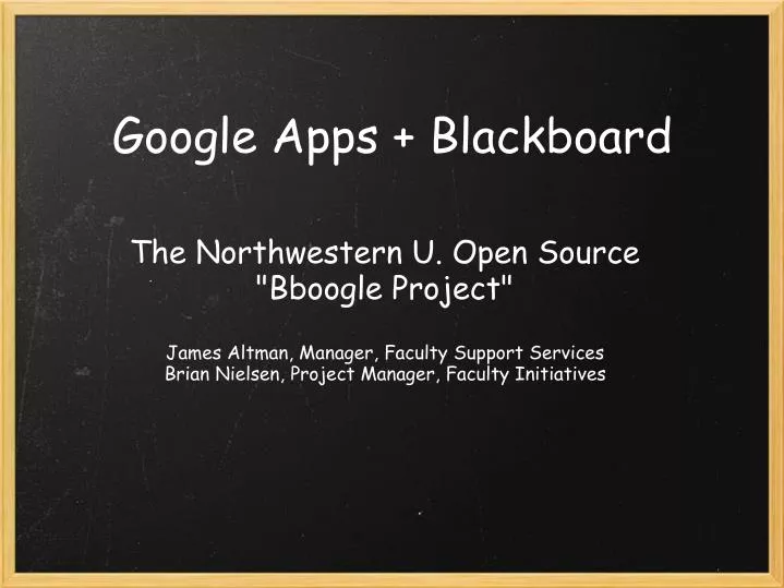PPT Google Apps + Blackboard PowerPoint Presentation, free download
