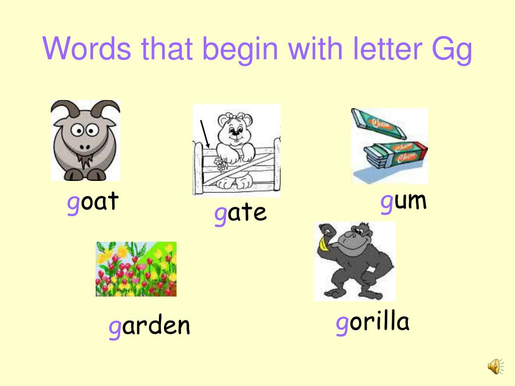 PPT - Letter Gg and Letter Ee Vocabulary PowerPoint Presentation, free