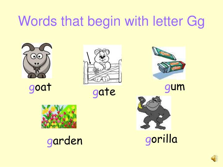 PPT - Letter Gg and Letter Ee Vocabulary PowerPoint Presentation - ID ...