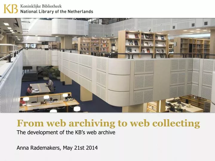 from web archiving to web collecting n.
