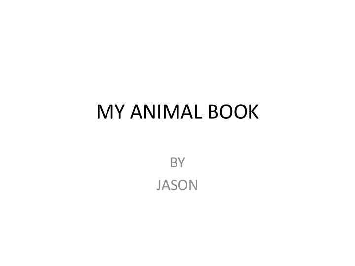 my animal book n.