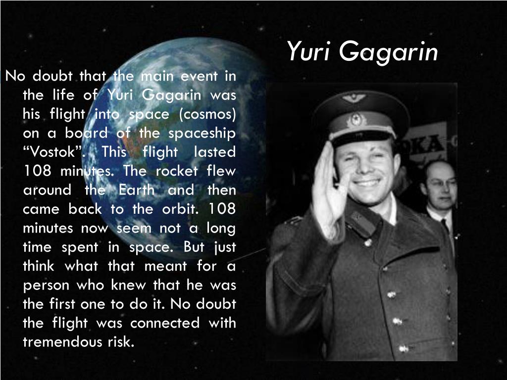 Гагарин биография интересные факты. Информация о Юрии Гагарине на английском.