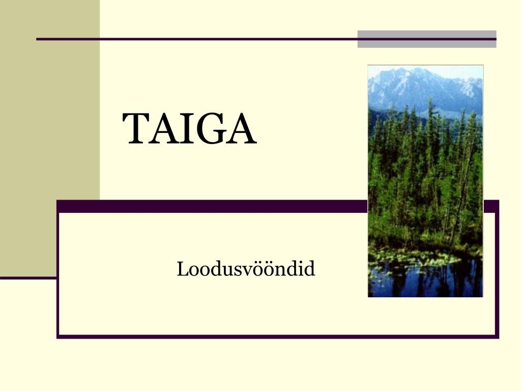 PPT - Taiga PowerPoint Presentation, free download - ID:2373355