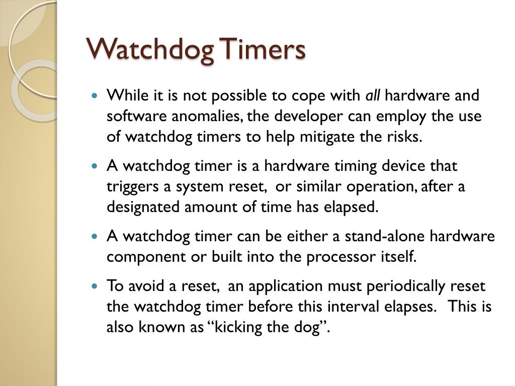 PPT Watchdog Timers PowerPoint Presentation, free download ID6822865