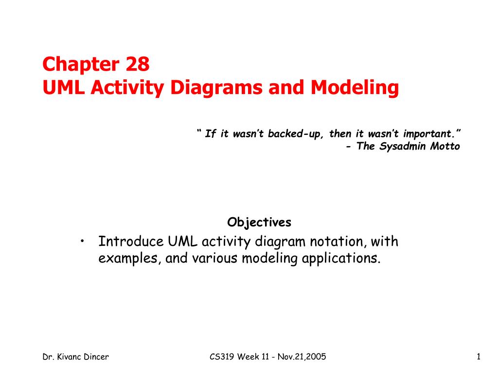 PPT - Chapter 28 UML Activity Diagrams and Modeling ...