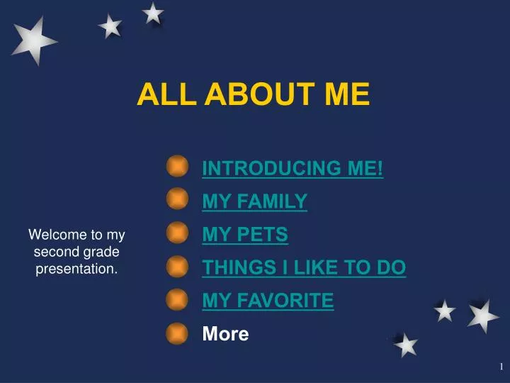 examples of all about me powerpoint presentation