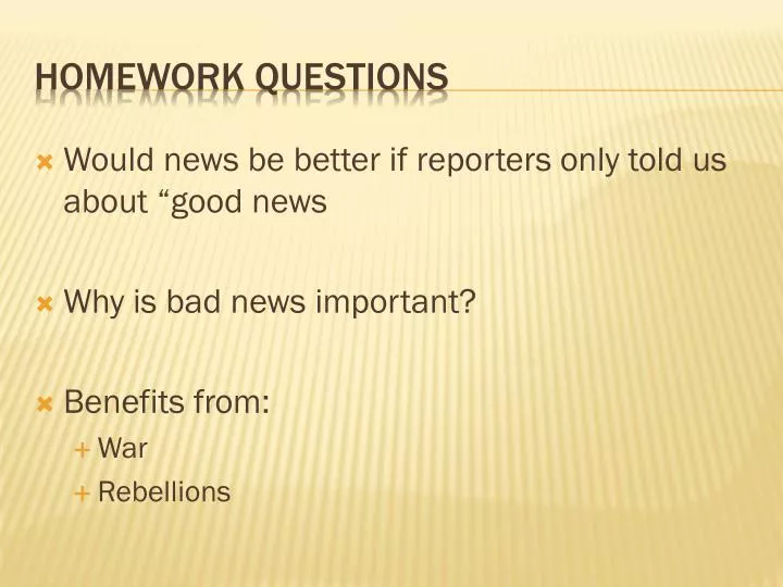 what does homework question mean