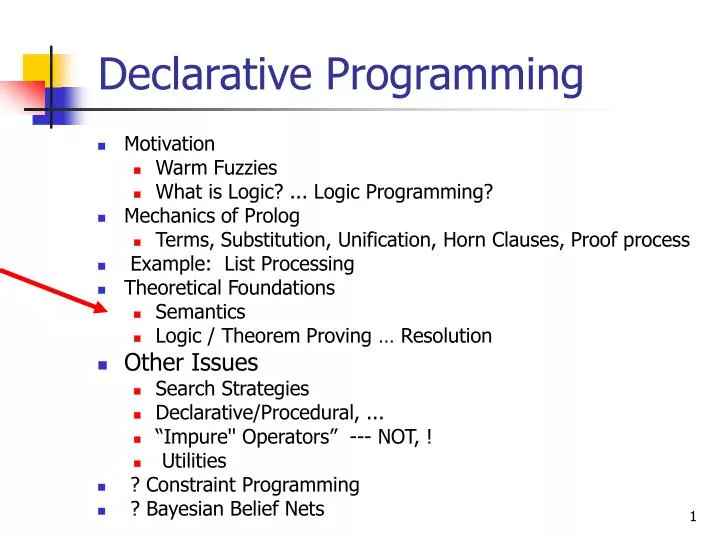PPT - Declarative Programming PowerPoint Presentation, free download ...