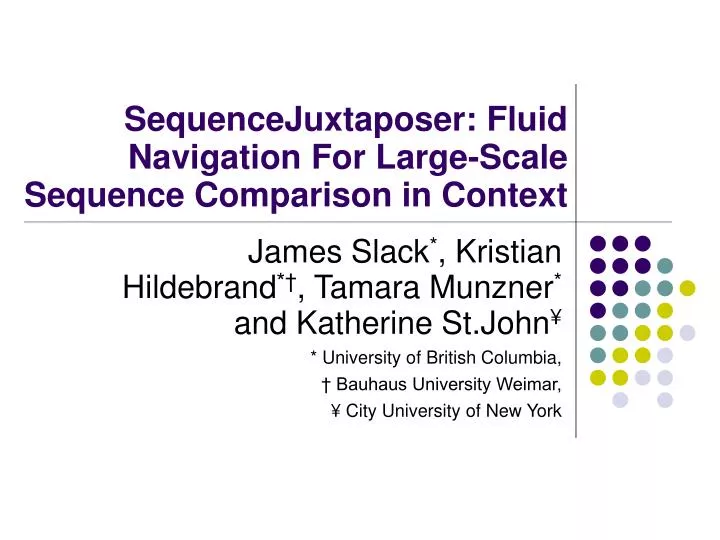 PPT SequenceJuxtaposer Fluid Navigation For LargeScale Sequence