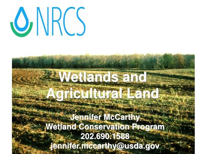 wetlands and agricultural land n.