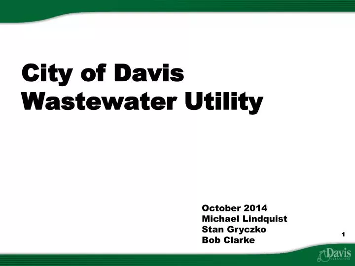 city of davis wastewater utility n.