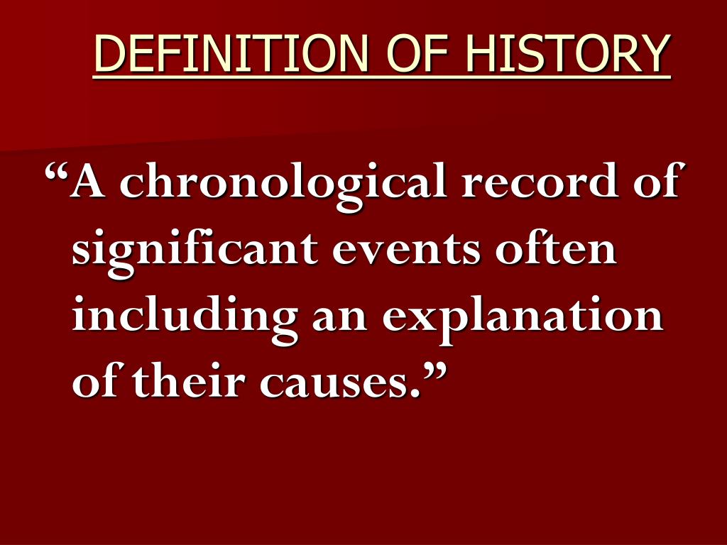 presentation definition in history