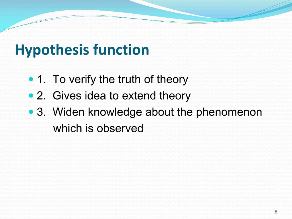 define hypothesis function
