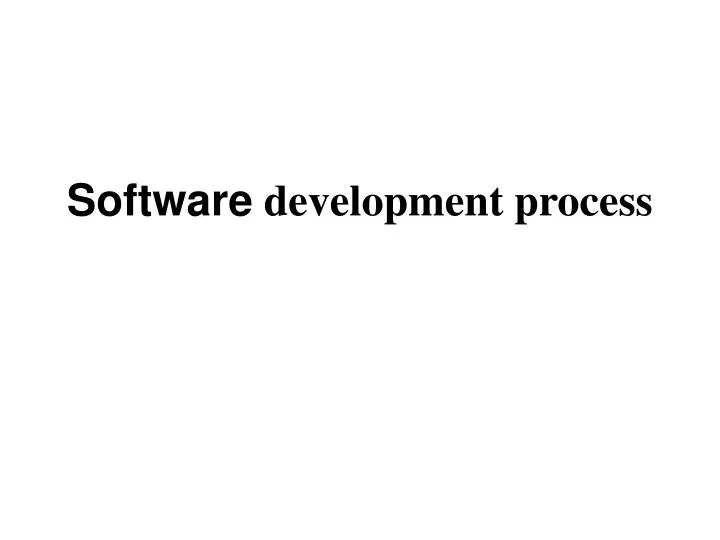 software development process n.
