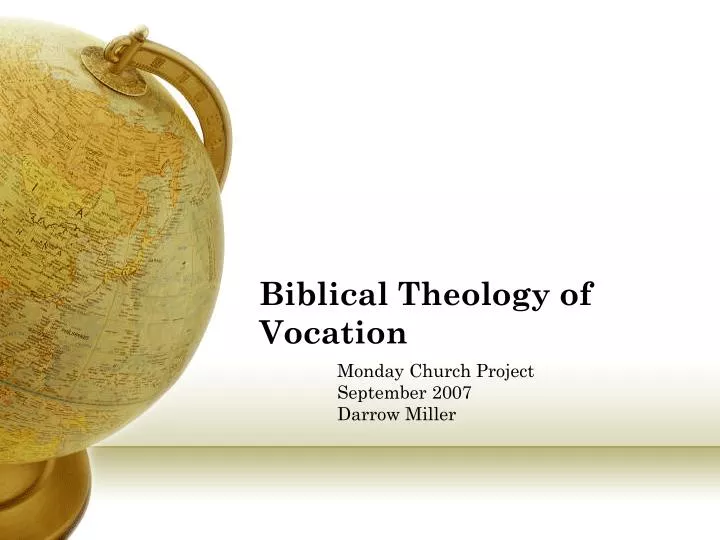 biblical theology of vocation n.
