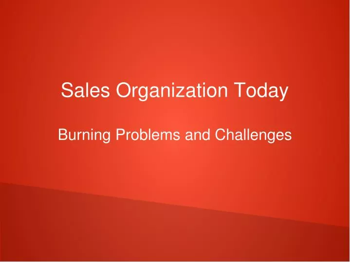 sales organization today n.