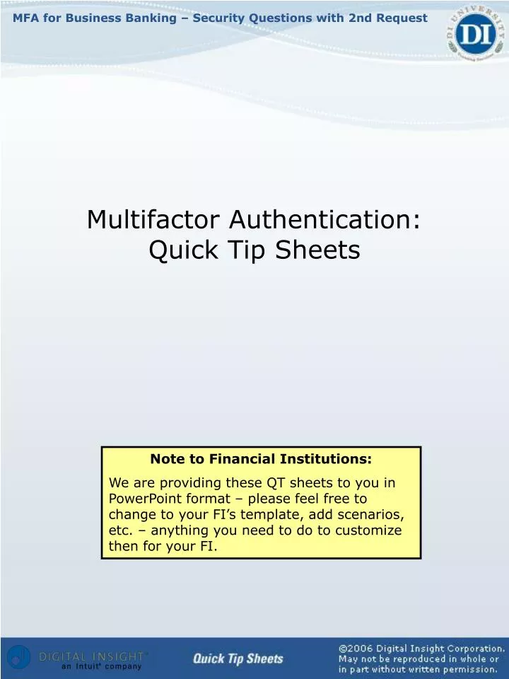 multifactor authentication quick tip sheets n.
