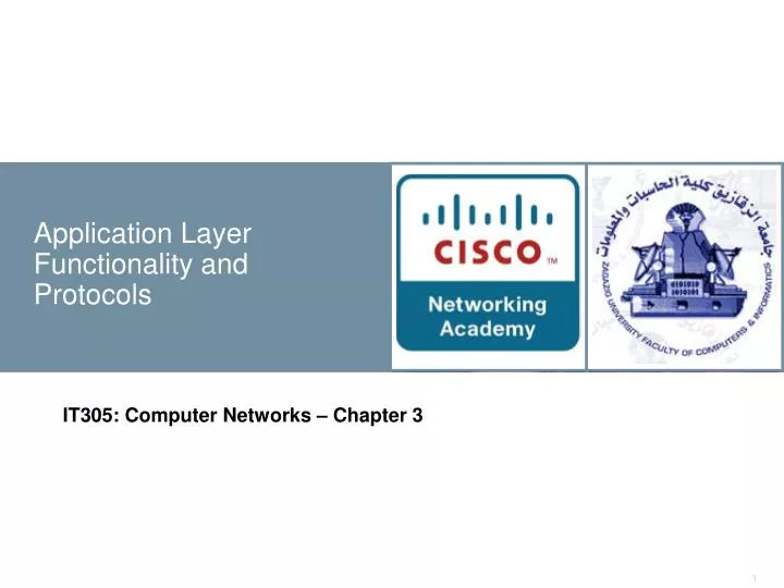 Ppt application layer functionality and protocols powerpoint