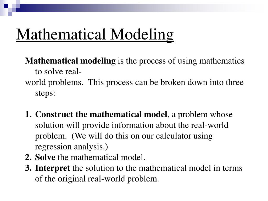 research on mathematical modeling