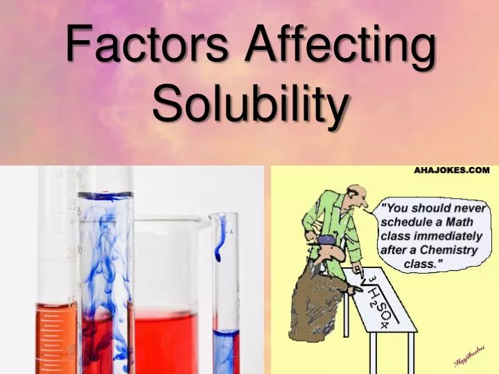 factors affecting solubility n.