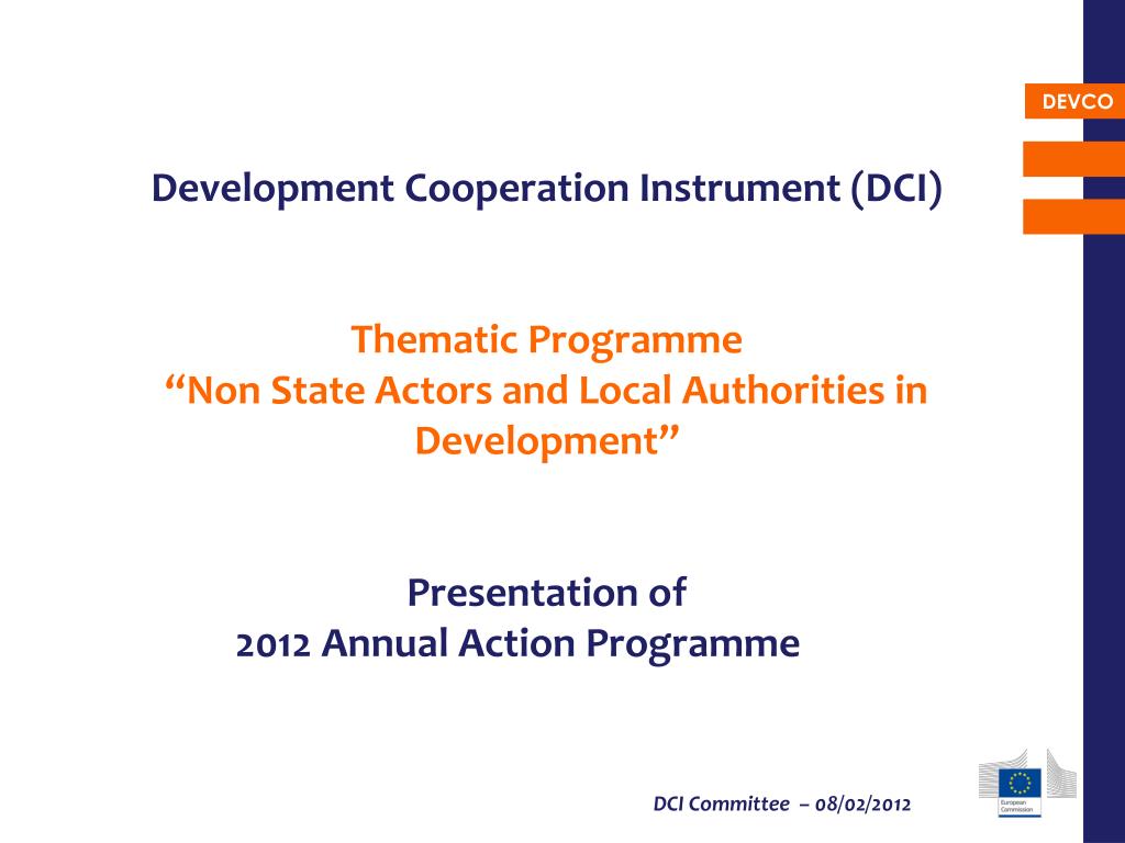 PPT Development Cooperation Instrument (DCI) Thematic Programme
