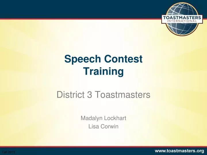 speech contest training n.