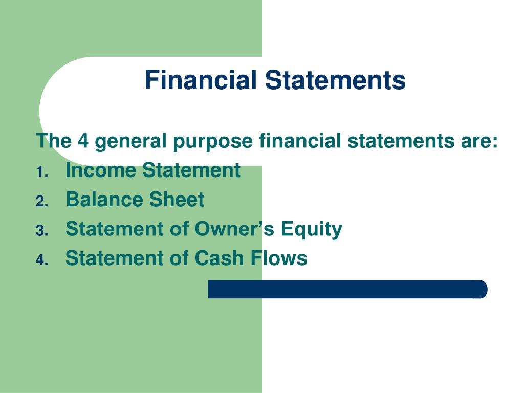 presentation about financial statements