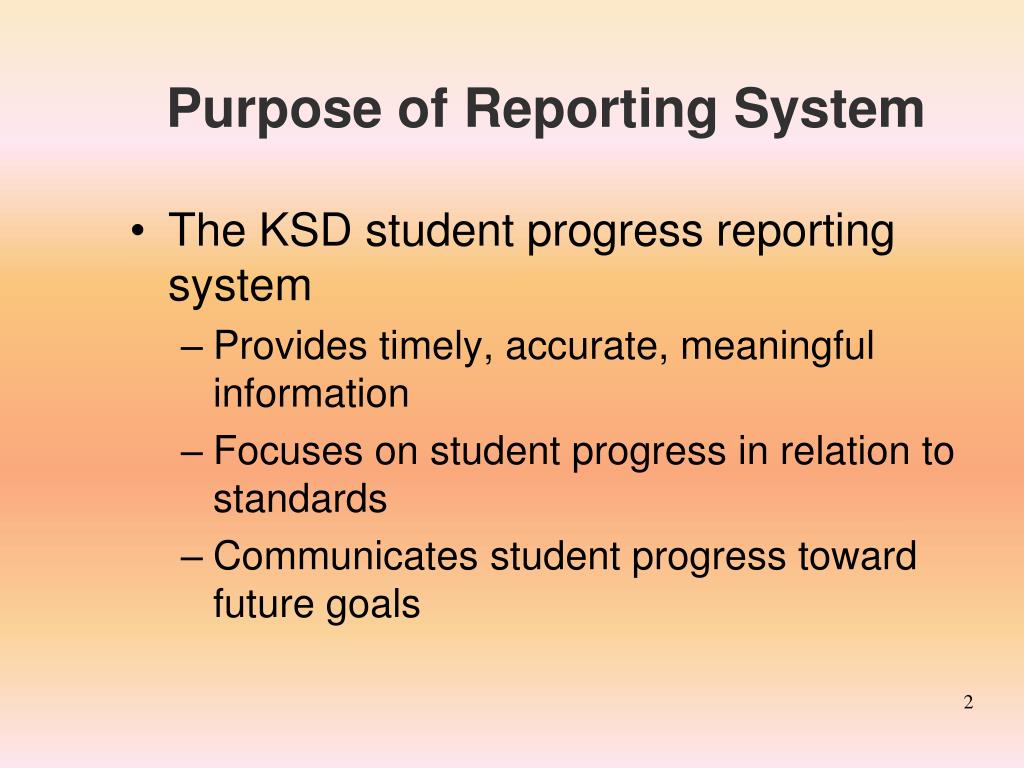 reporting definition in education