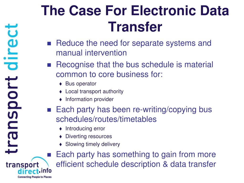 PPT Electronic Bus Service Registration and TransXChange PowerPoint